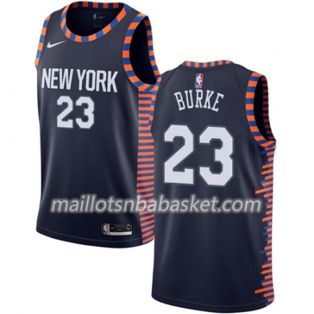 Maillot Homme New York Knicks Trey Burke 23 2018-19 Nike City Edition Navy Swingman